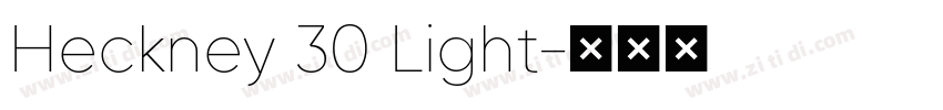 Heckney 30 Light字体转换